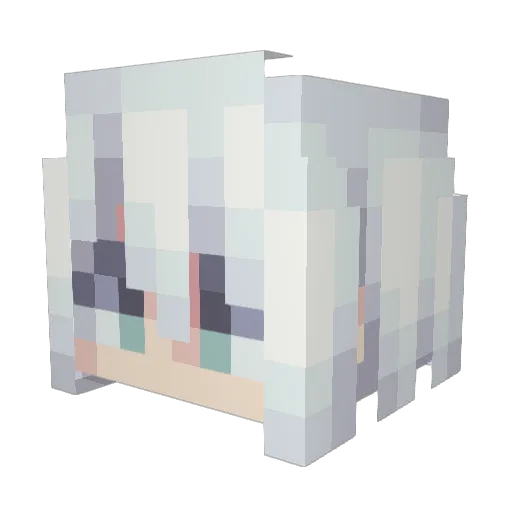 Jiayz Minecraft avatar head, 3D render