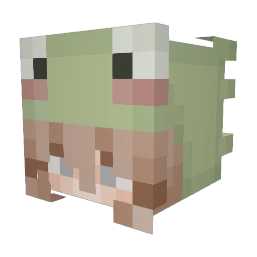 Jibanoux Minecraft avatar head, 3D render