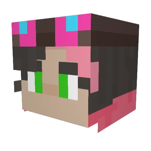 Jibb_18 Minecraft avatar head, 3D render