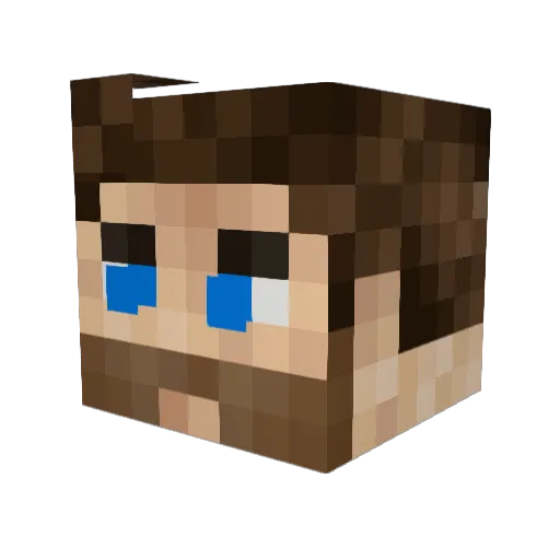 Jibbbles Minecraft avatar head, 3D render