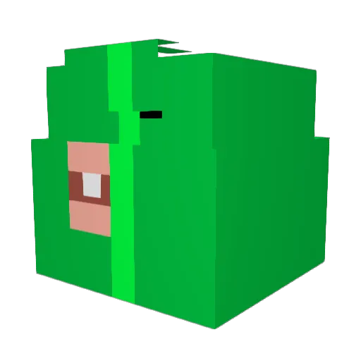 JibberFloop Minecraft avatar head, 3D render