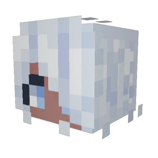JibbyMao Minecraft avatar head, 3D render
