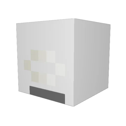 Jibbyjam Minecraft avatar head, 3D render
