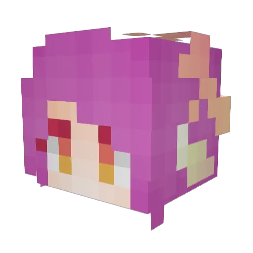 Jibrilmeow Minecraft avatar head, 3D render