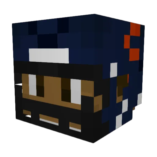 Jibscar Minecraft avatar head, 3D render