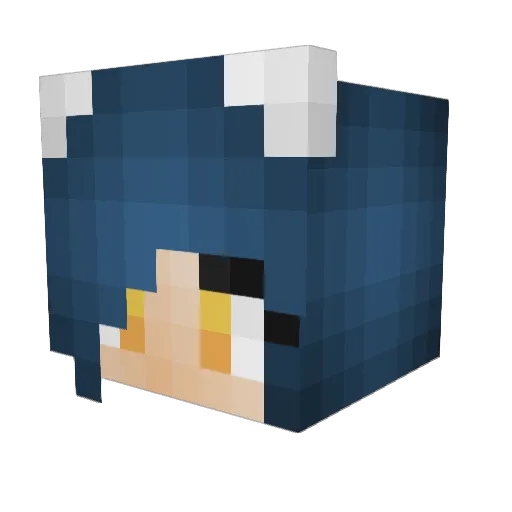 Jiburiru Minecraft avatar head, 3D render
