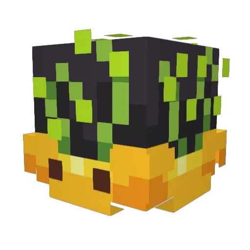 Jicama Minecraft avatar head, 3D render