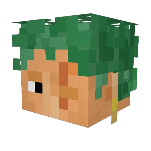 Jicobean Minecraft avatar head, 3D render