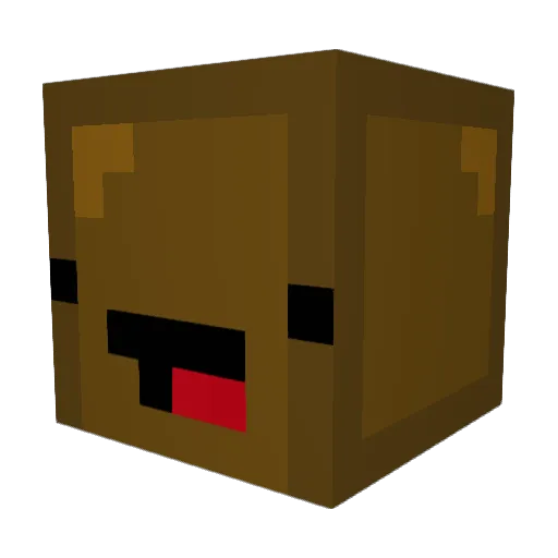 Jideat Minecraft avatar head, 3D render