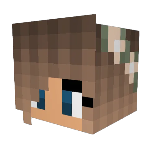 JidiTorres Minecraft avatar head, 3D render