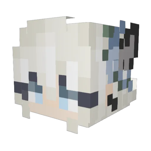 Jie_Ruo_Xu Minecraft avatar head, 3D render