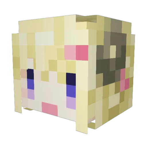 Jieke1202 Minecraft avatar head, 3D render