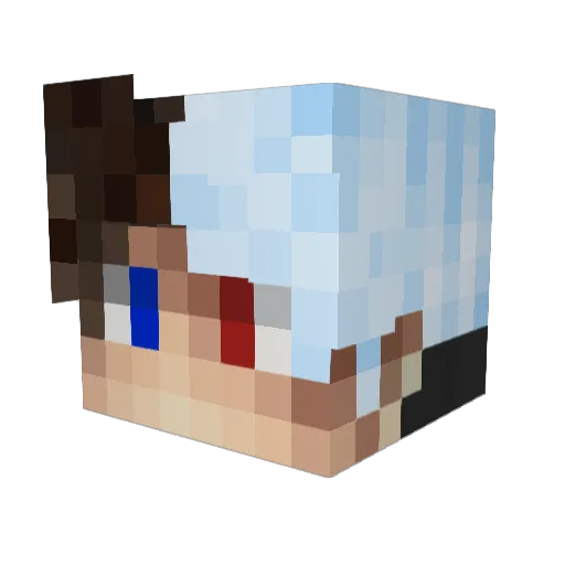 Jiekie Minecraft avatar head, 3D render