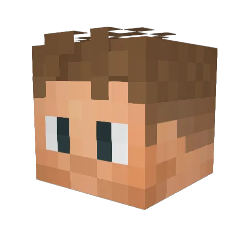 Jiendo Minecraft avatar head, 3D render