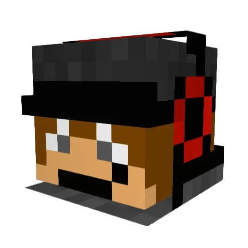 Jierin Minecraft avatar head, 3D render