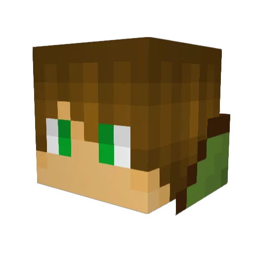 JifBerry Minecraft avatar head, 3D render