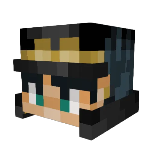 Jifeng521 Minecraft avatar head, 3D render