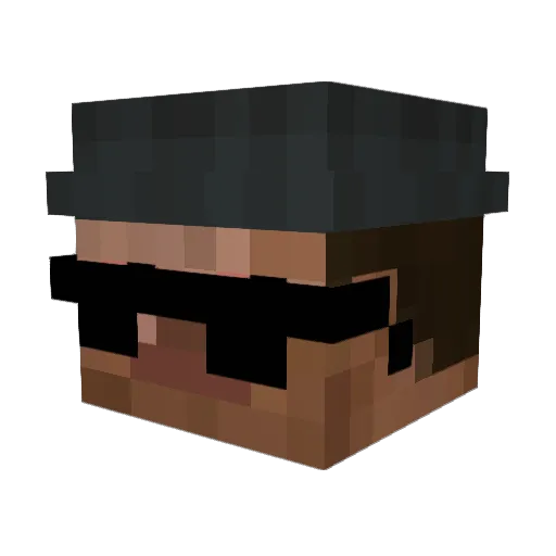 Jiffyyyy Minecraft avatar head, 3D render