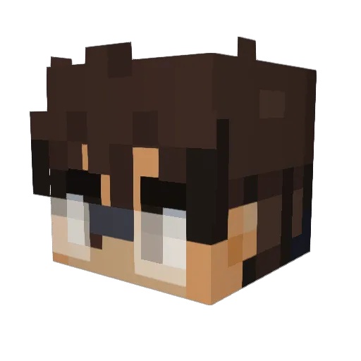 Jifza Minecraft avatar head, 3D render