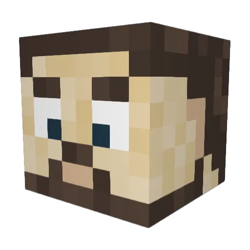 JigWig Minecraft avatar head, 3D render