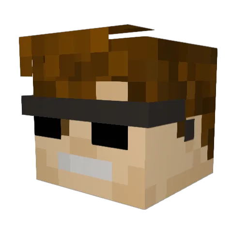 Jigchwit Minecraft avatar head, 3D render