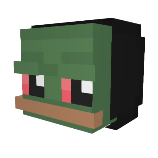 Jigga47 Minecraft avatar head, 3D render