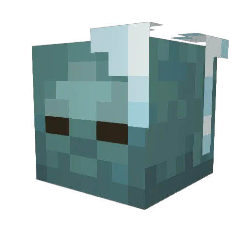 Jigglefuggs Minecraft avatar head, 3D render