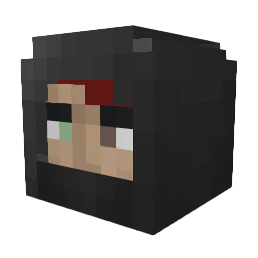 Jiggli Minecraft avatar head, 3D render