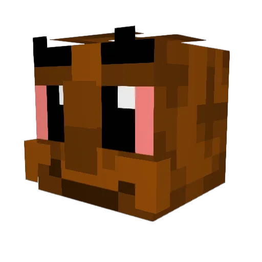 JigglyChud3000 Minecraft avatar head, 3D render