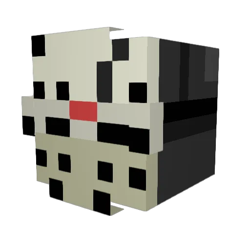 JigglyUnicorns Minecraft avatar head, 3D render