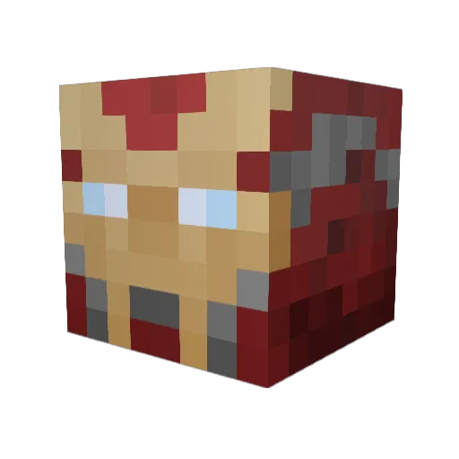 Jigglybits_ Minecraft avatar head, 3D render
