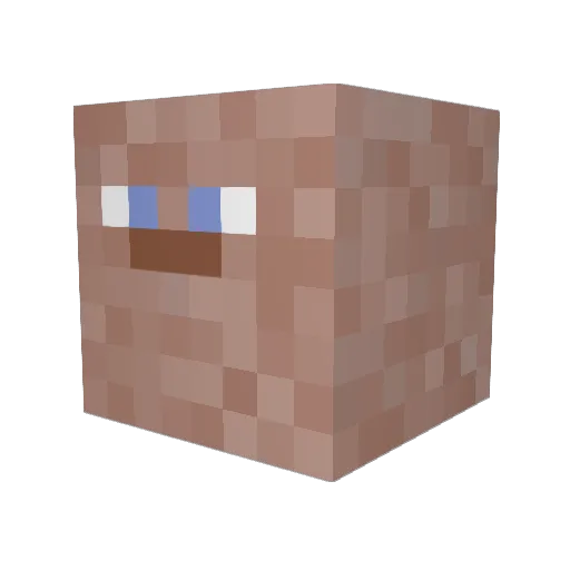 Jigglypants Minecraft avatar head, 3D render