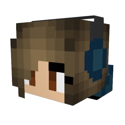Jigglypuff1 Minecraft avatar head, 3D render