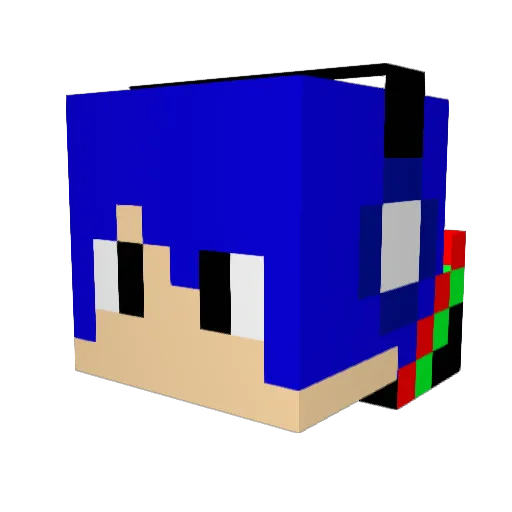 JiggsaWS Minecraft avatar head, 3D render