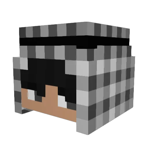 Jihed Minecraft avatar head, 3D render