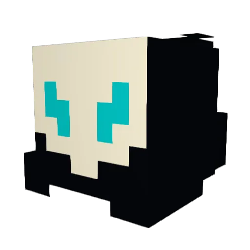 Jihih Minecraft avatar head, 3D render