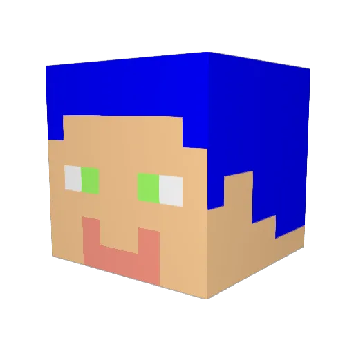 Jiht Minecraft avatar head, 3D render