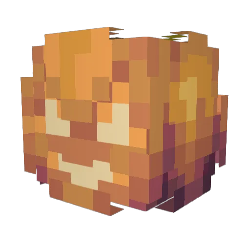 JiiMee Minecraft avatar head, 3D render