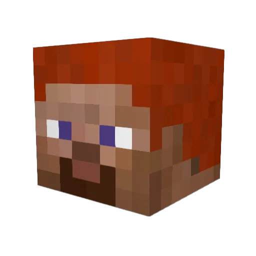 Jiihon Minecraft avatar head, 3D render
