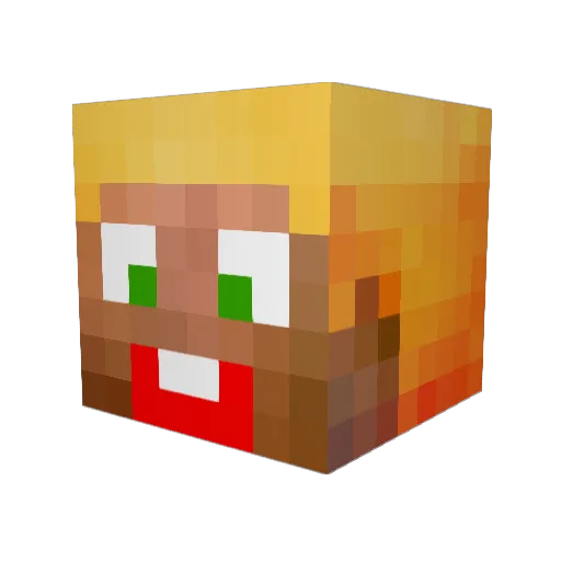 JiimsBob Minecraft avatar head, 3D render