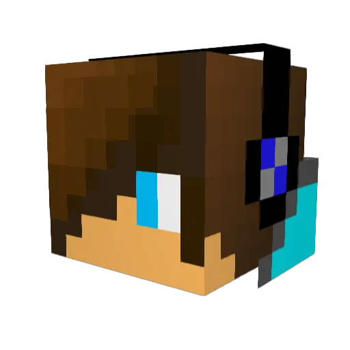 Jiinx3d Minecraft avatar head, 3D render