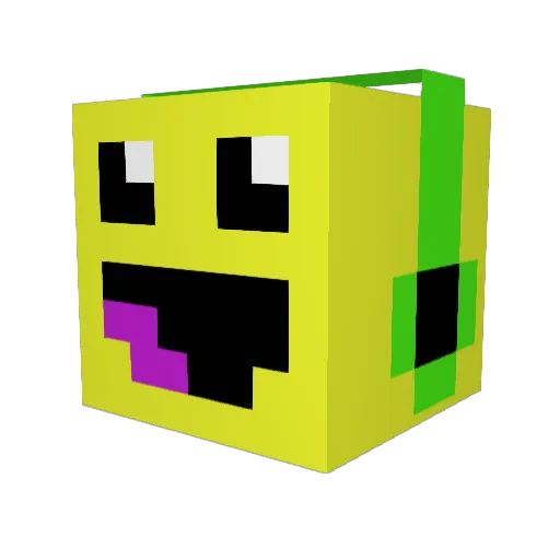 Jijbentlekker Minecraft avatar head, 3D render