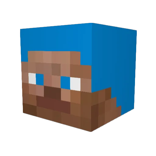 Jiji50 Minecraft avatar head, 3D render