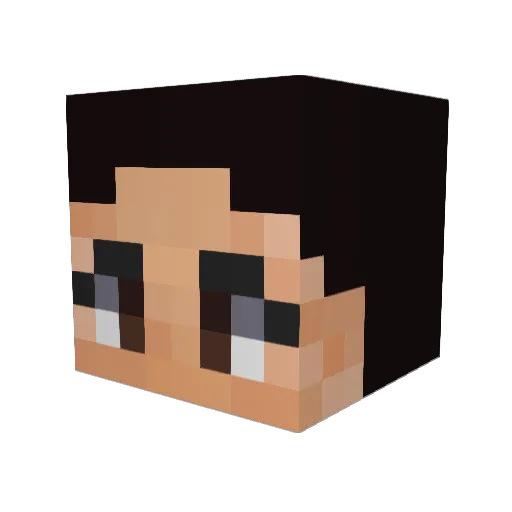 Jiji_the_Cat Minecraft avatar head, 3D render