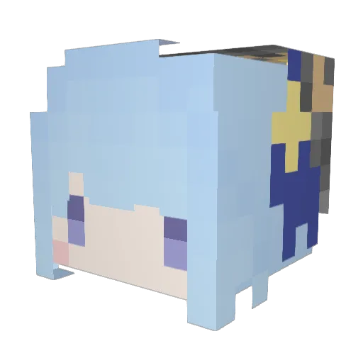 JikeZhang Minecraft avatar head, 3D render