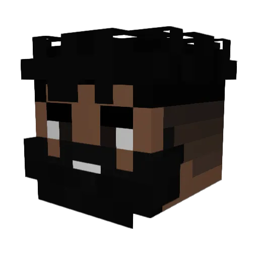 Jikea Minecraft avatar head, 3D render