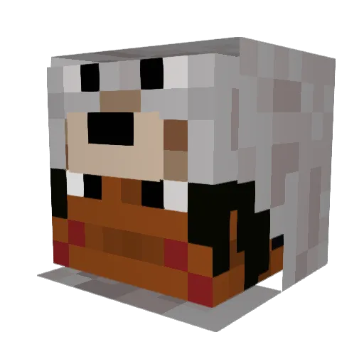 Jiken001 Minecraft avatar head, 3D render