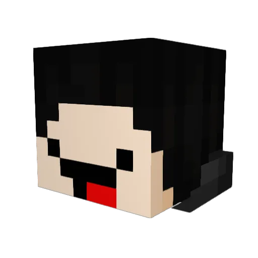 Jikhre Minecraft avatar head, 3D render