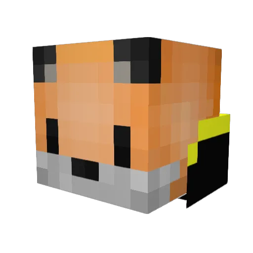 Jikoconut Minecraft avatar head, 3D render
