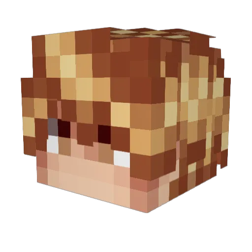 Jikoro Minecraft avatar head, 3D render